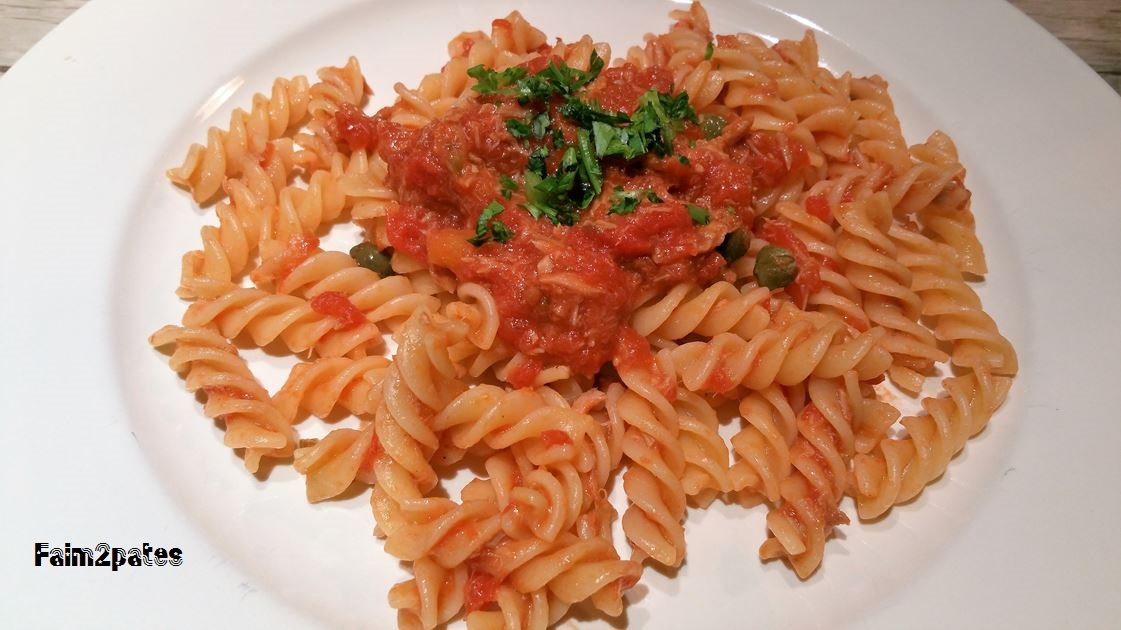 Fusilli sauce au thon et menthe fraîche